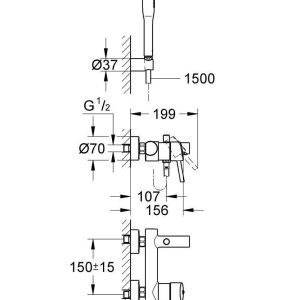 Grohe Μπαταρία λουτρού πλήρης Concetto new 32212001 Hover Image