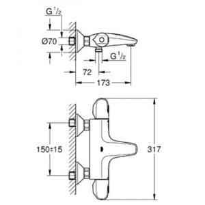 GROHE GROTHERM 1000 ΛΟΥΤΡΟΥ  34155003 Hover Image