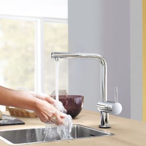 GROHE MINTA ΜΠΑΤΑΡΙΑ ΚΟΥΖΙΝΑΣ ΧΡΩΜΕ ΜΕ ΝΤΟΥΖ 32168000 Hover Image