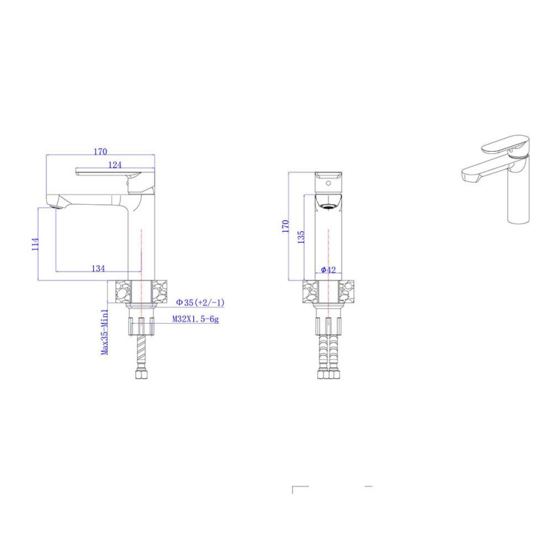 Μπαταρια νιπτηρα Verona Icf 111320 BRUSH ROSE GOLD