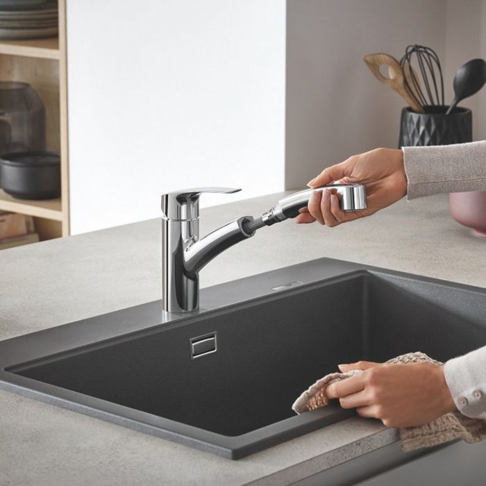 GROHE EUROSMART 30305001 ΧΡΩΜΕ Μπαταρία Κουζίνας Πάγκου 