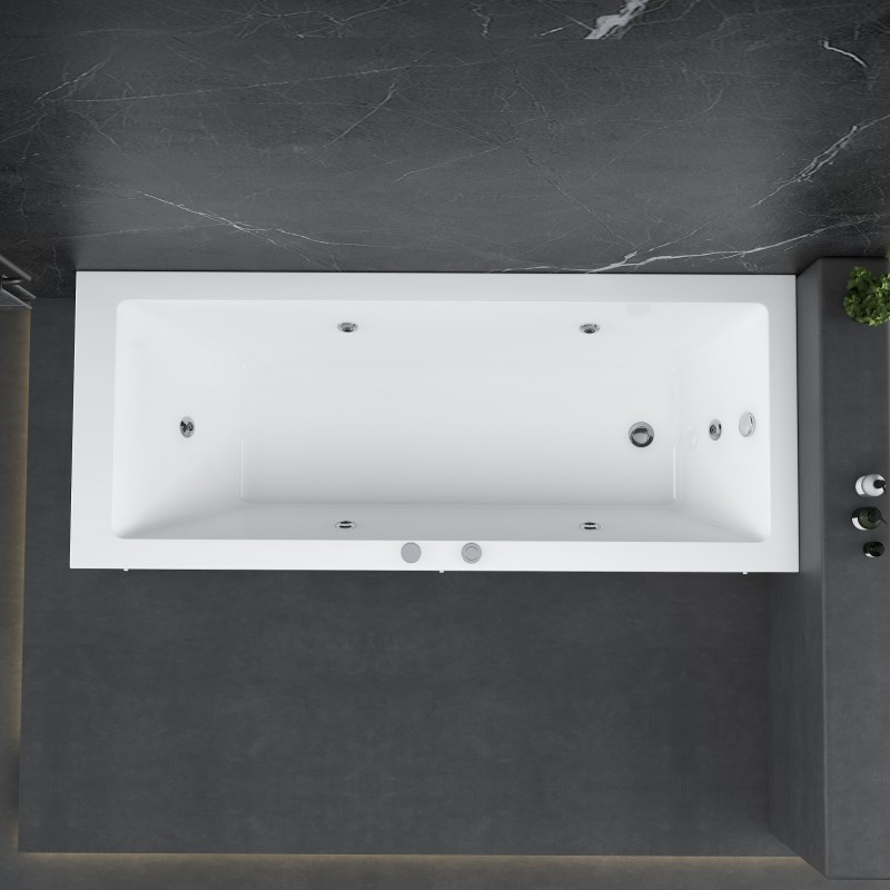 Μπανιέρα υδρομασάζ ICSH BG 177050 W L 170Χ70Χ50cm