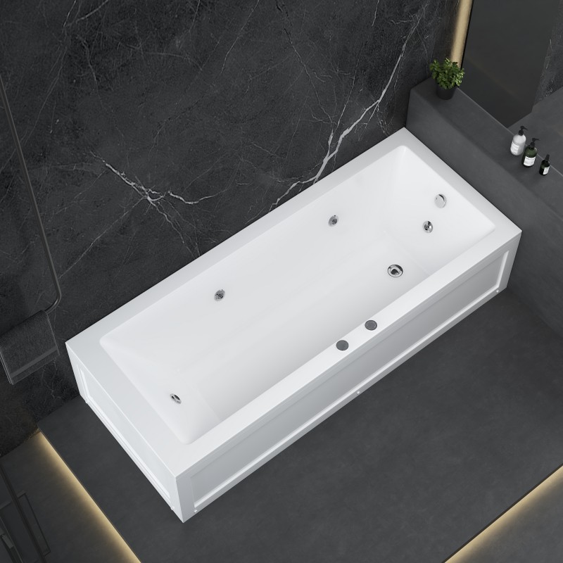 Μπανιέρα υδρομασάζ ICSH BG 177050 W L 170Χ70Χ50cm