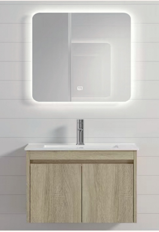Έπιπλο μπάνιου κρεμαστό πλήρες σετ Domistyle 80X47cm BS-009-80