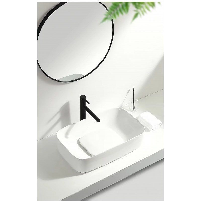 Νιπτήρας πορσελάνης 901W WHITE 60Χ37,5Χ14cm