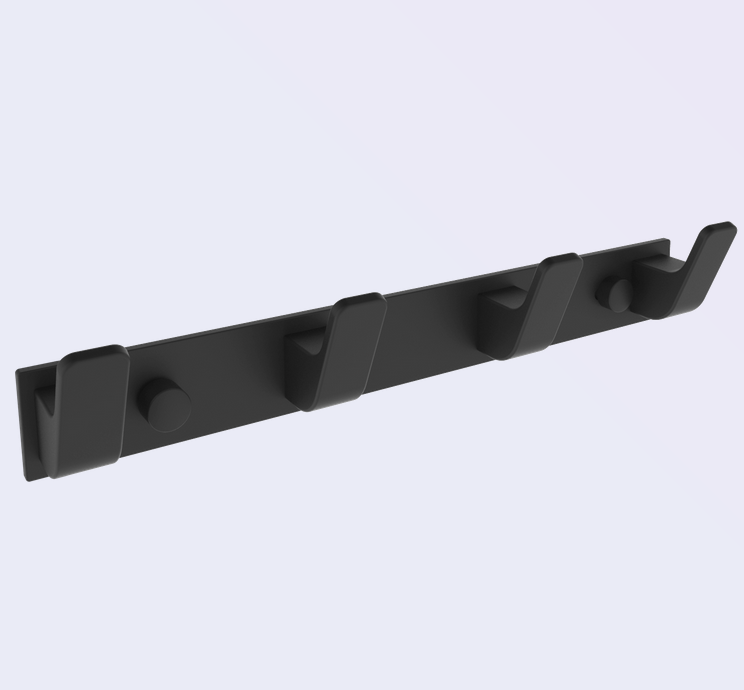 Κρεμαστρα τετραπλη 23cm Black Matt