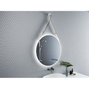 ΚΑΘΡΕΦΤΗΣ ΜΠΑΝΙΟΥ  80Χ80CM με LED φωτισμό ICL 1909WHITE Hover Image