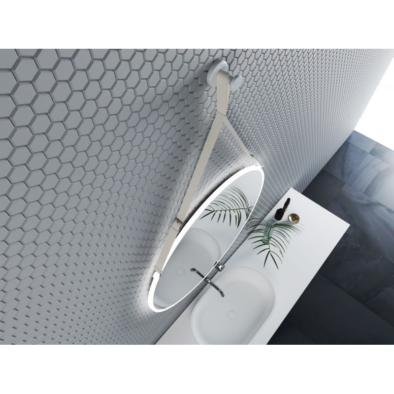 ΚΑΘΡΕΦΤΗΣ ΜΠΑΝΙΟΥ  80Χ80CM με LED φωτισμό ICL 1909WHITE