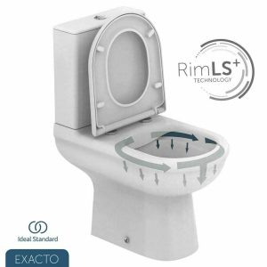 IDEAL STANDARD RIMLESS EXACTO R038201 (63CM) - ΛΕΚΑΝΗ ΧΠ/ΟΑ ME ΚΑΖΑΝΑΚΙ ΚΑΙ ΚΑΘΙΣΜΑ SOFTCLOSING Hover Image
