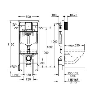 Grohe Rapid SL 3 in 1 – Καζανάκι εντοιχισμού 12cm Hover Image