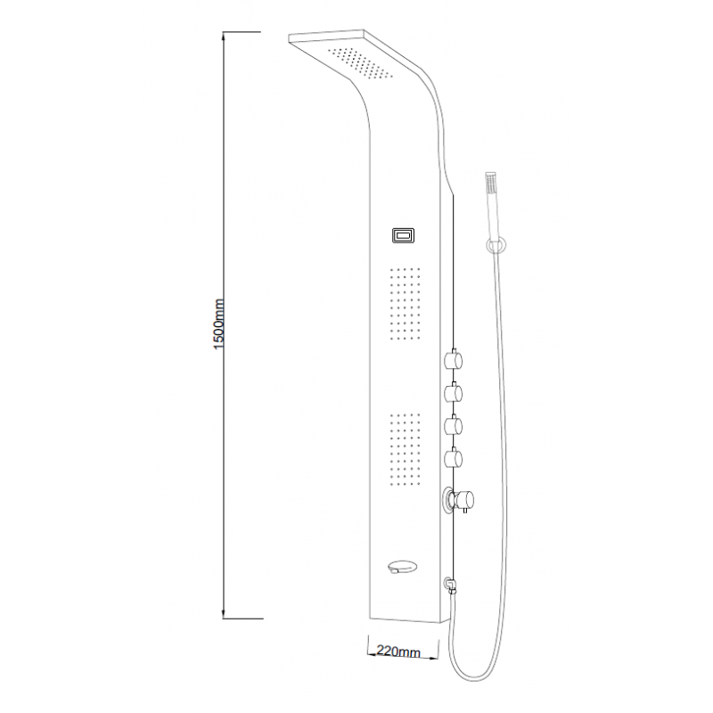 Στηλη Υδρομασαζ ICSH 3022 W