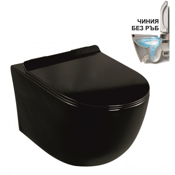 Κρεμαστή λεκάνη ICC 3755B BIDET(Μαύρο)