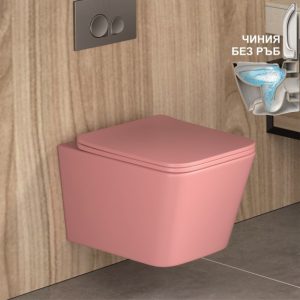 Λεκανη Κρεμαστη Icc 5135 Pink(Rimless)με καλυμμα Hover Image
