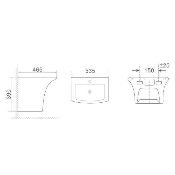 ΝΙΠΤΗΡΑΣ ΚΡΕΜΑΣΤΟΣ INTERCERAMIC ICC 5345 BLACK