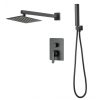 ΙnterCeramic Πληρες Σετ Εντοιχισμου Ντους Black ICT 5546154B