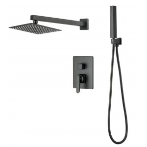 ΙnterCeramic Πληρες Σετ Εντοιχισμου Ντους Black ICT 5546154B