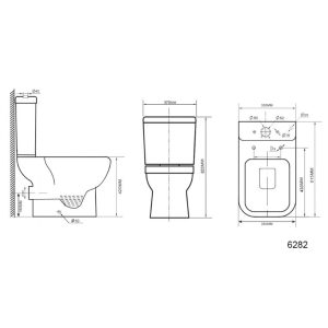 Λεκανη Wc Set Almond 6282p Rimless Hover Image