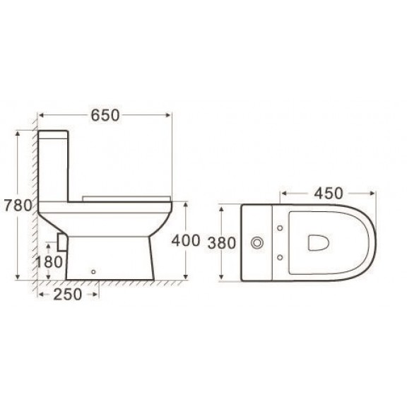 Λεκανη Wc Set Rimless 6782 New(πισω στομια)