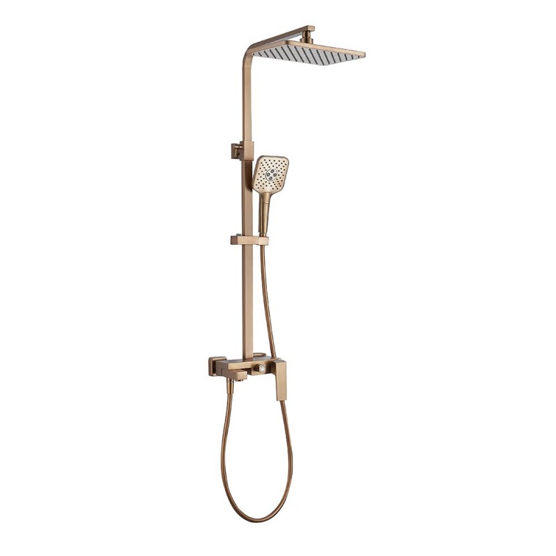 Στηλη Ντους Πληρες Σετ 3 Εξοδων ICT 6891BRUSH ROSE GOLD