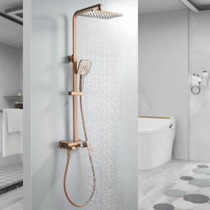 Στηλη Ντους Πληρες Σετ 3 Εξοδων ICT 6891BRUSH ROSE GOLD Hover Image