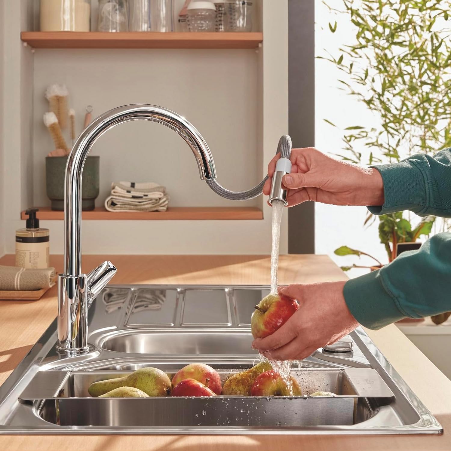Grohe Bauedge Ψηλη Μπαταριας Κουζινας Παγκου με Ντουζ 30536000