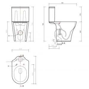 Λεκανη Wc Set 7436p Nano Rimless 60cm Hover Image