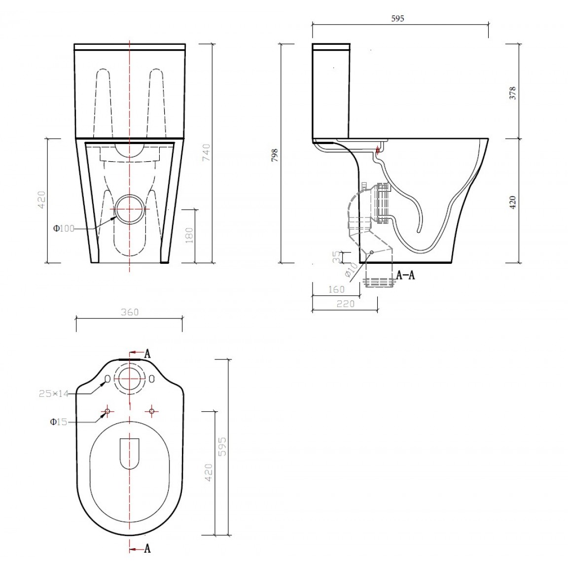 Λεκανη Wc Set 7436p Nano Rimless 60cm