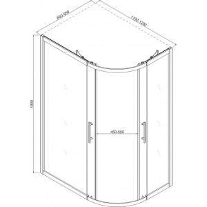 Καμπινα Ντους ICL 787TR(95-105X110-120cm) Hover Image
