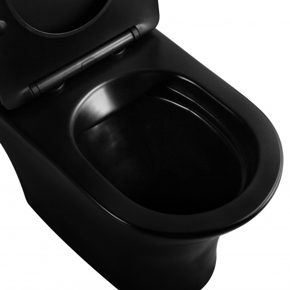Λεκανη Wc Set ICC 7937MB Rimless Black Matt