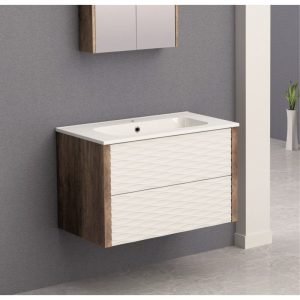 Επιπλο Μπανιου Κρεμαστο 80Χ45cm ICP BG 8043  με νιπτήρα ICC 8066