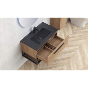 Επιπλο Μπανιου Κρεμαστο 80Χ45cm ICP 8050-039  με νιπτήρα 8066B Hover Image