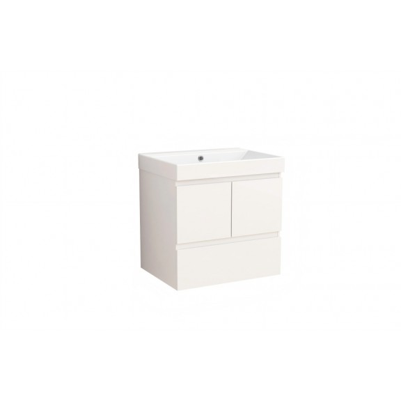 Επιπλο Μπανιου Κρεμαστο 60Χ46Χ62cm AMBROGIO-60 9048-60W με νιπτήρα 5953W-2NEW