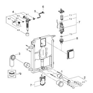 Grohe Εντοιχιζόμενο καζανάκι 38729000 Hover Image