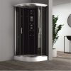 Kαμπινα Υδρομασαζ ICSH 998 Black Ημικυκλικη(90X90) New Assemble