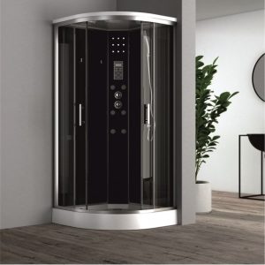Kαμπινα Υδρομασαζ ICSH 998 Black Ημικυκλικη(90X90) New Assemble