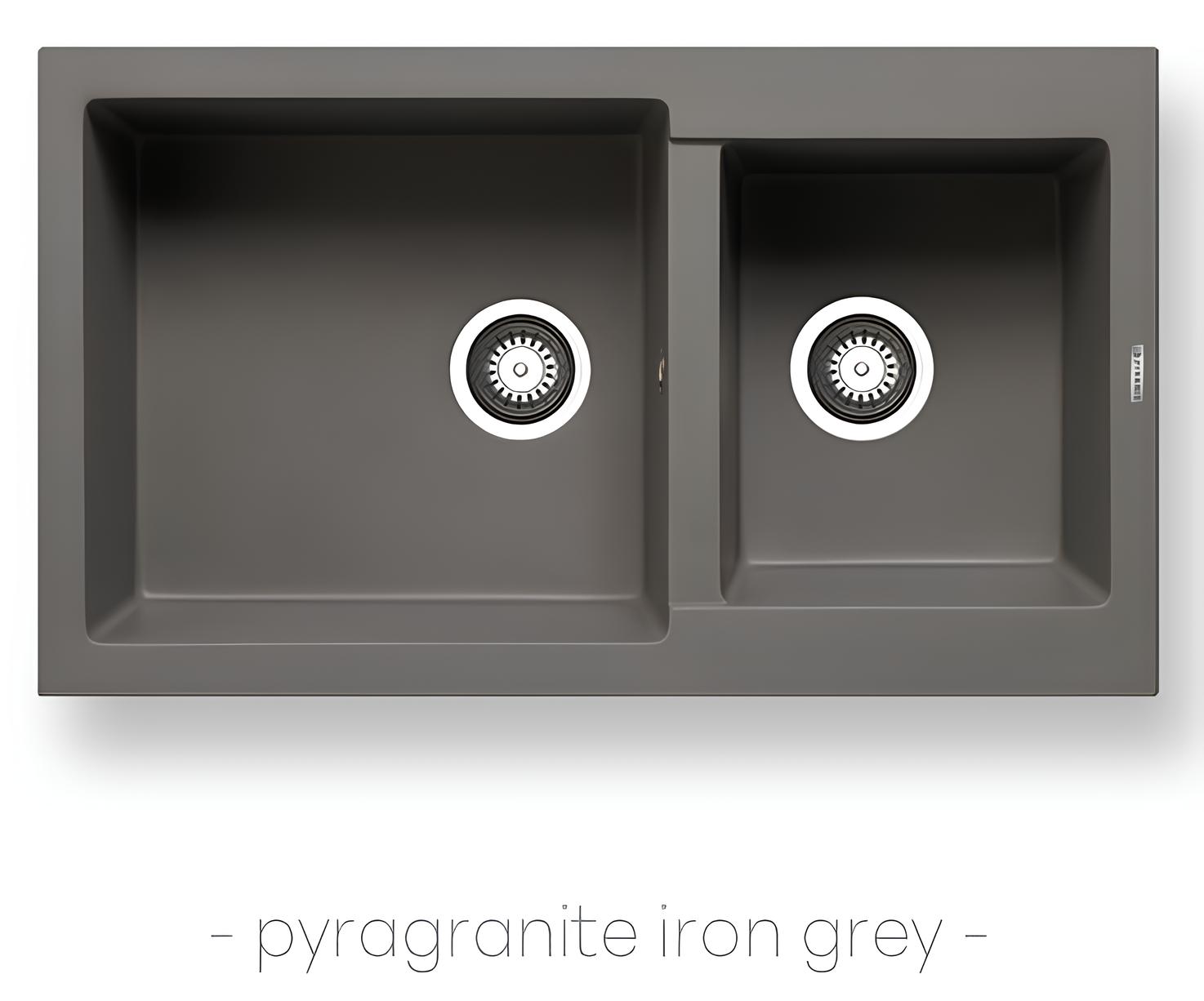 Pyramis Alazia (86x50) 1 3/4B Iron Grey Νεροχύτης Pyragranite 070037611