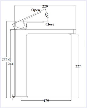 Mπαταρια Νιπτηρα Ψηλη Παγκου Blade Point(DG02011CH)