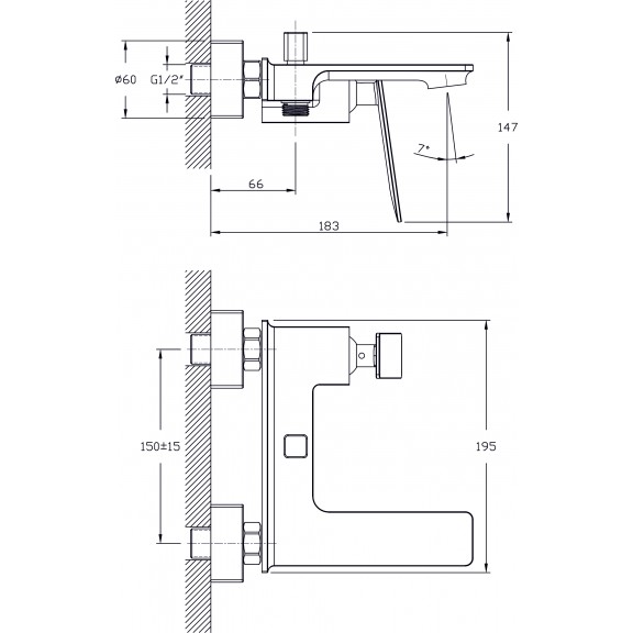 Σετ Μπαταριες ELLA Νιπτηρα+Λουτρου InterCeramic Icf 1455155