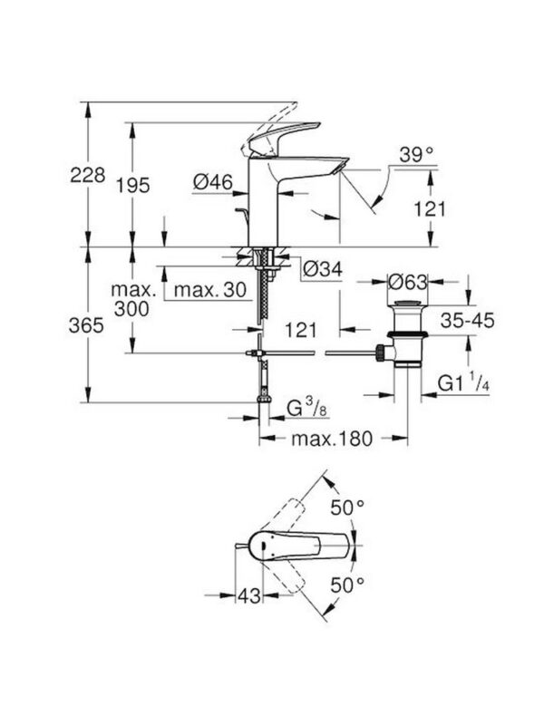 Μπαταρια Νιπτηρα Grohe Eurosmart New L Size(23322003)