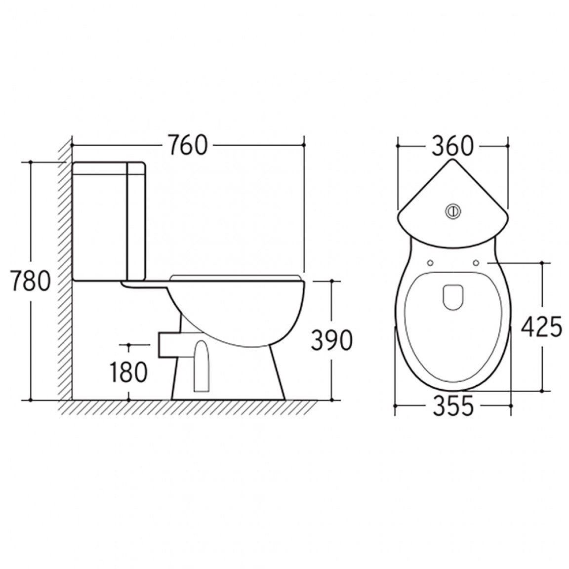 Λεκανη Γωνιακη Wc Set Rihanna Angolo Icc 7636