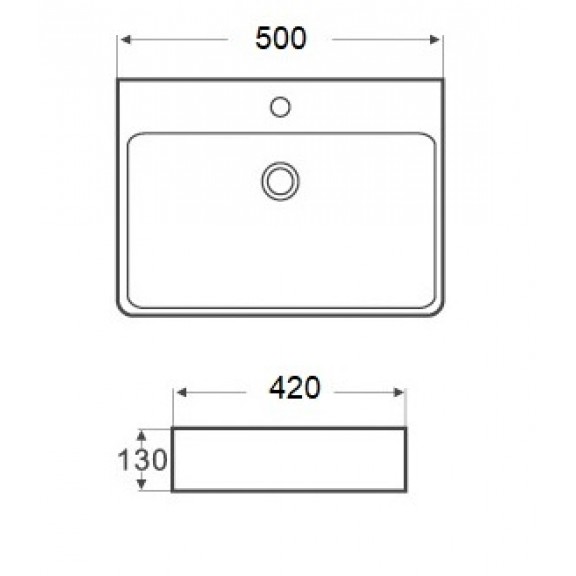 Νιπτηρας Επιτραπεζιος ICB 5042MG(Γκρι Ματ)