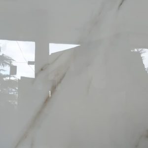 Πλακάκι δαπέδου γυαλισμένος γρανίτης 60x60 Aura statuario white ρεκτιφικατο.