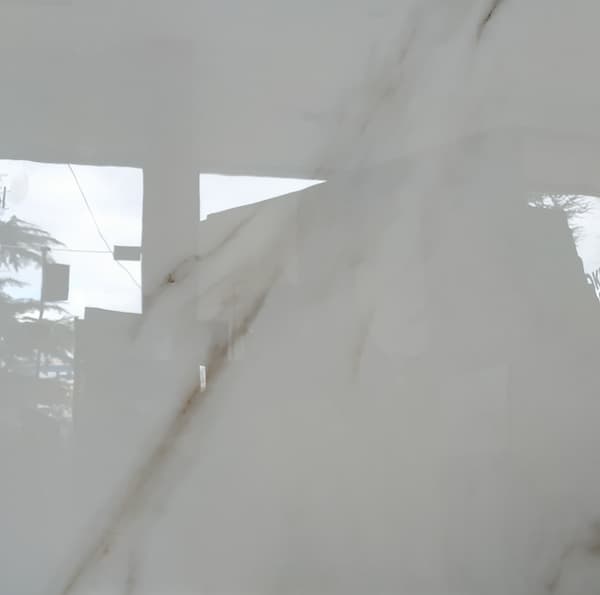 Πλακάκι δαπέδου γυαλισμένος γρανίτης 60x60 Aura statuario white ρεκτιφικατο.