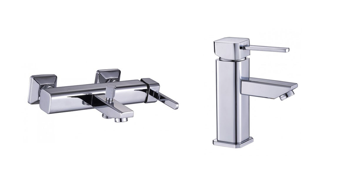 InterCeramic Quatro Σετ Μπαταριες νιπτηρα+λουτρου Icf 148900