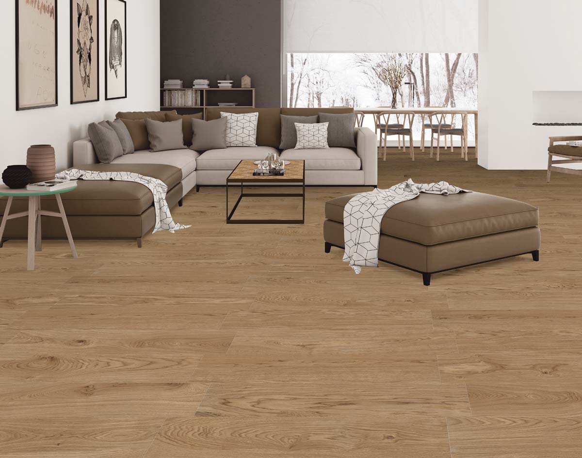 Πλακάκι Γρανίτης Δαπέδου τύπου ξύλου  23,3X120 Logik Walnut