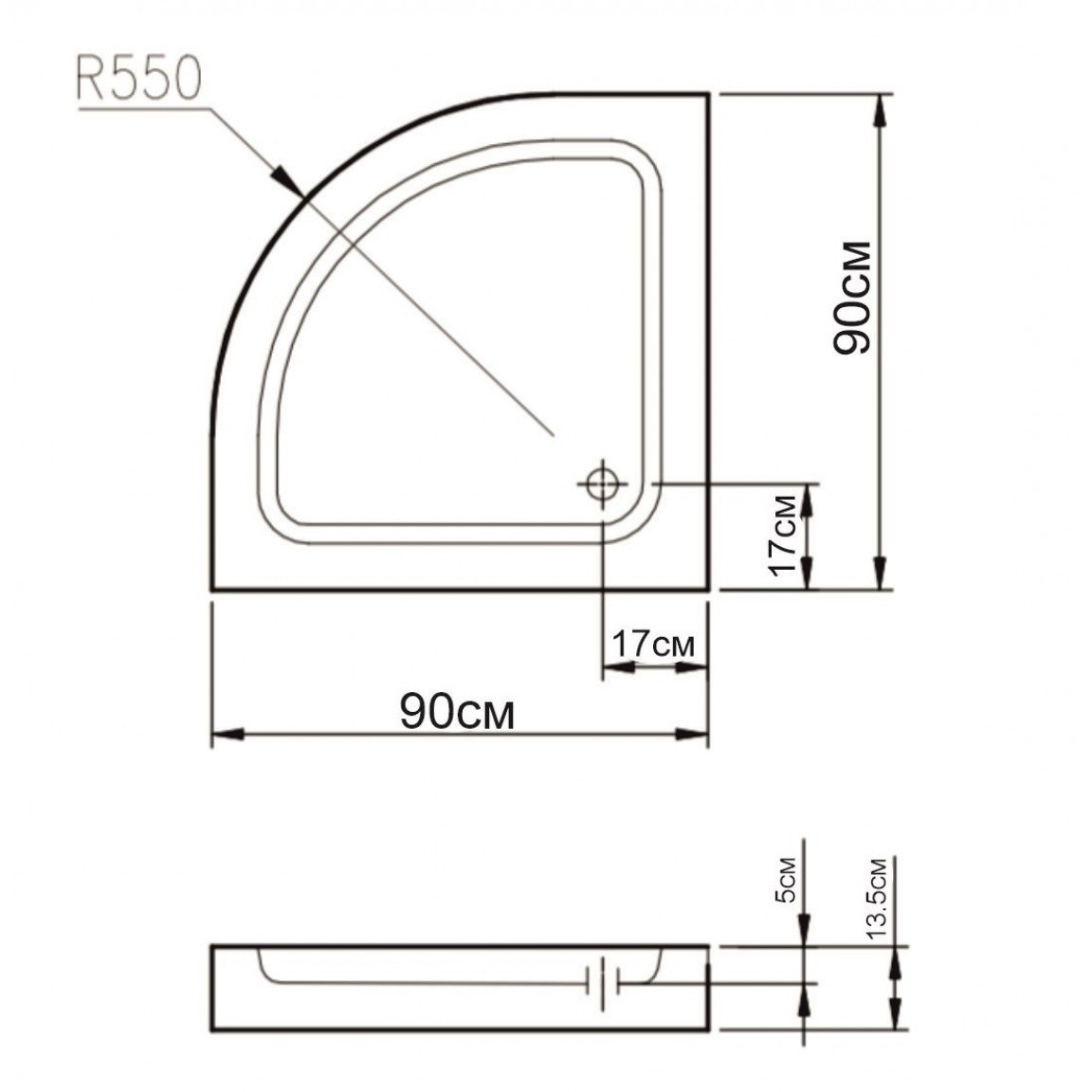 ΣΕΤ ΚΑΜΠΙΝΑ ΗΜΙΚΥΚΛΙΚΗ AMERICA BLACK 90X90+ΝΤΟΥΖΙΕΡΑ