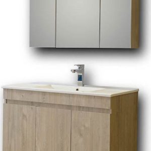 Eπιπλο Μπανιου Κρεμαστο Set  OMEGA 90 BEIGE OAK