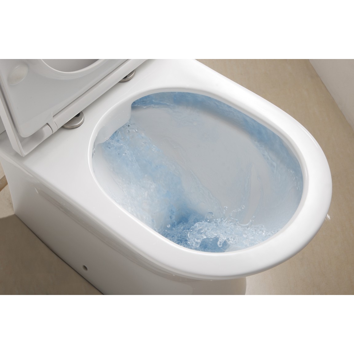 Tema Sprint Λεκάνη Δαπέδου Rimless με Καζανάκι με Κάλυμμα Thermoplast Soft Close Λευκή