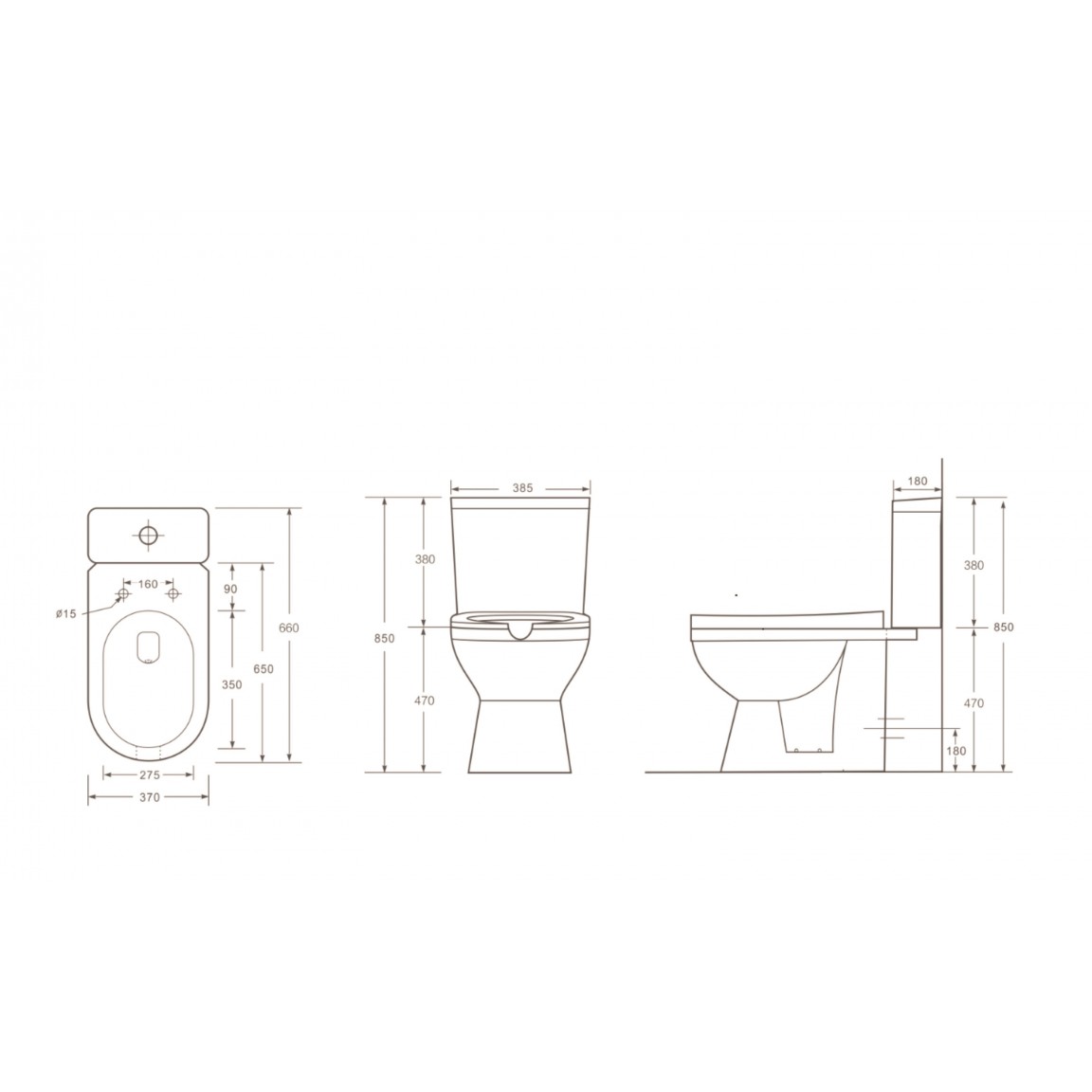 Λεκανη ΑΜΕΑ Wc Set InterCeramic Icc 6636p
