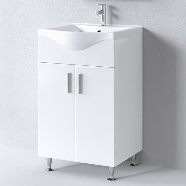 Σετ Έπιπλο Μπάνιου SIENA WHITE 55 9SSI055GL0W Πάγκο 51x34x83cm